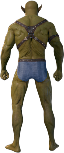 Underwear Half-Orc Back