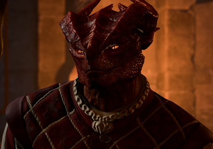 Qudenos disguised as a dragonborn.