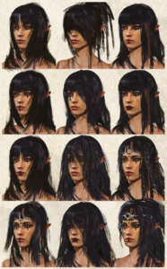 Digital Deluxe artbook early face concepts.