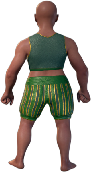 Green Underwear Dwarf Back