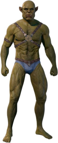 Underwear Half-Orc Front